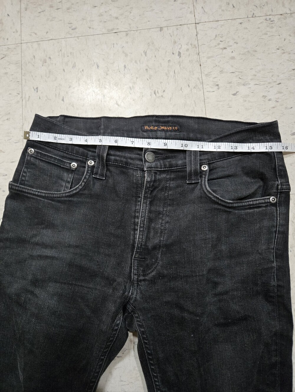 nudie jeans |thin finn | org black ring | vintage Early 2000s | DAMAGED - Picture 13 of 13